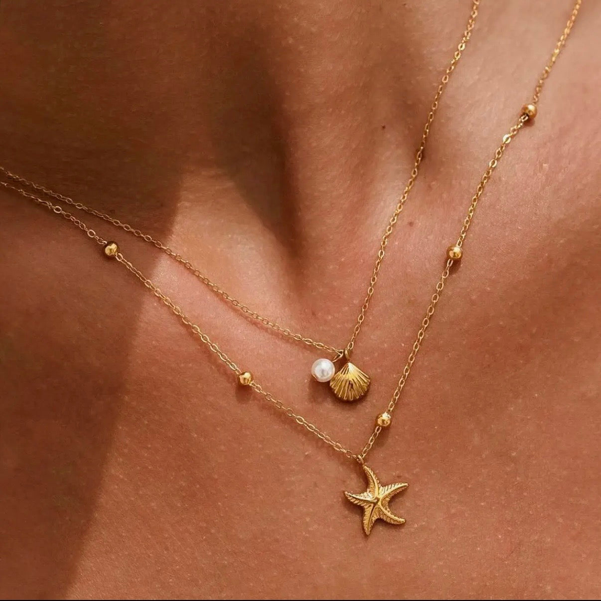 18K GOLD PLATED STARFISH NECKLACE