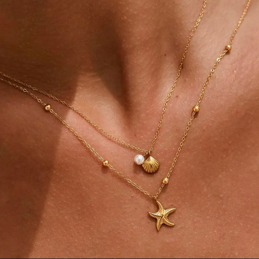 18K GOLD PLATED STARFISH NECKLACE