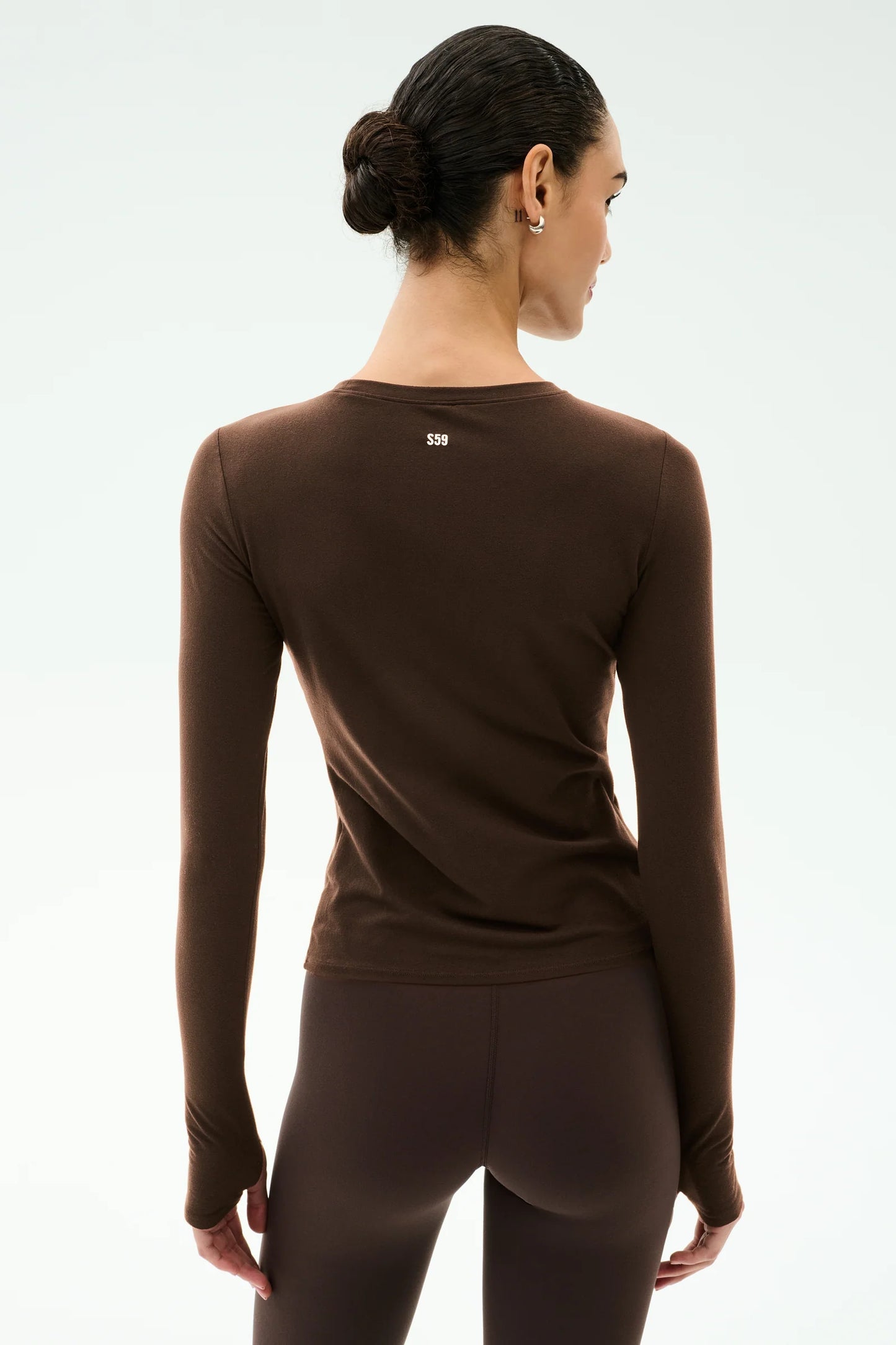 Splits59- AIRWEIGHT LITE LONG SLEEVE WAIST LENGTH CHOCOLATE