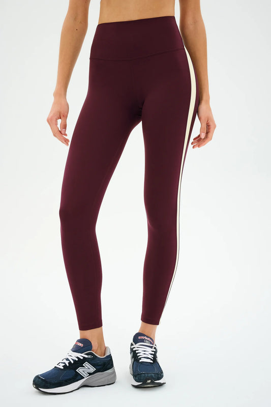 SPLITS59- CLARE HIGH WAIST RIGOR 7/8 LEGGING DARK CHERRY