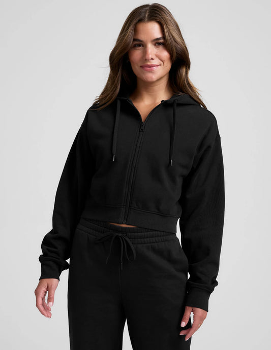 BEYOND YOGA- LUX FLEECE ZIP UP HOODIE