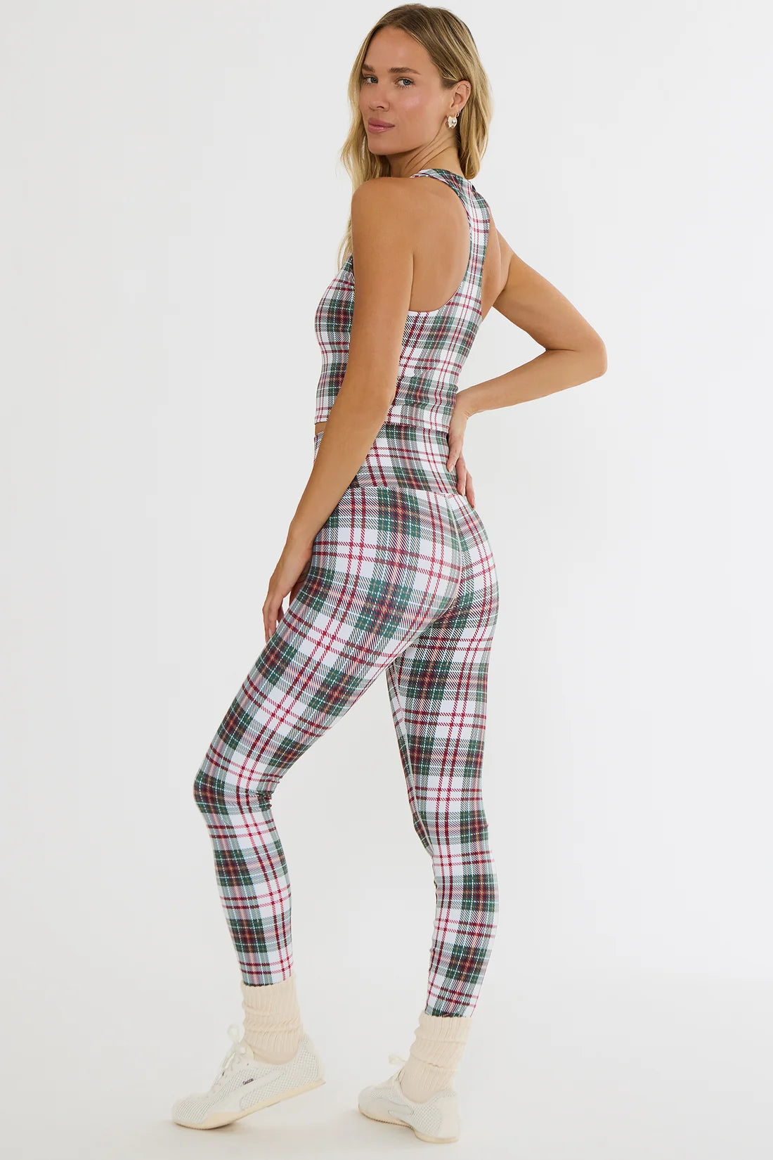 BEACH RIOT- PIPER LEGGING FROSTED PINE PLAID