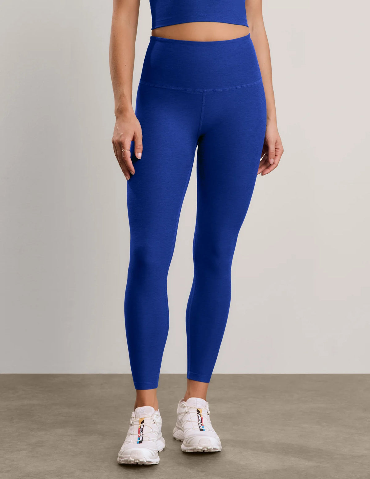 BEYOND YOGA- SPACEDYE CAUGHT IN THE MIDI HIGH WAISTED LEGGING ULTRA BLUE HEATHER