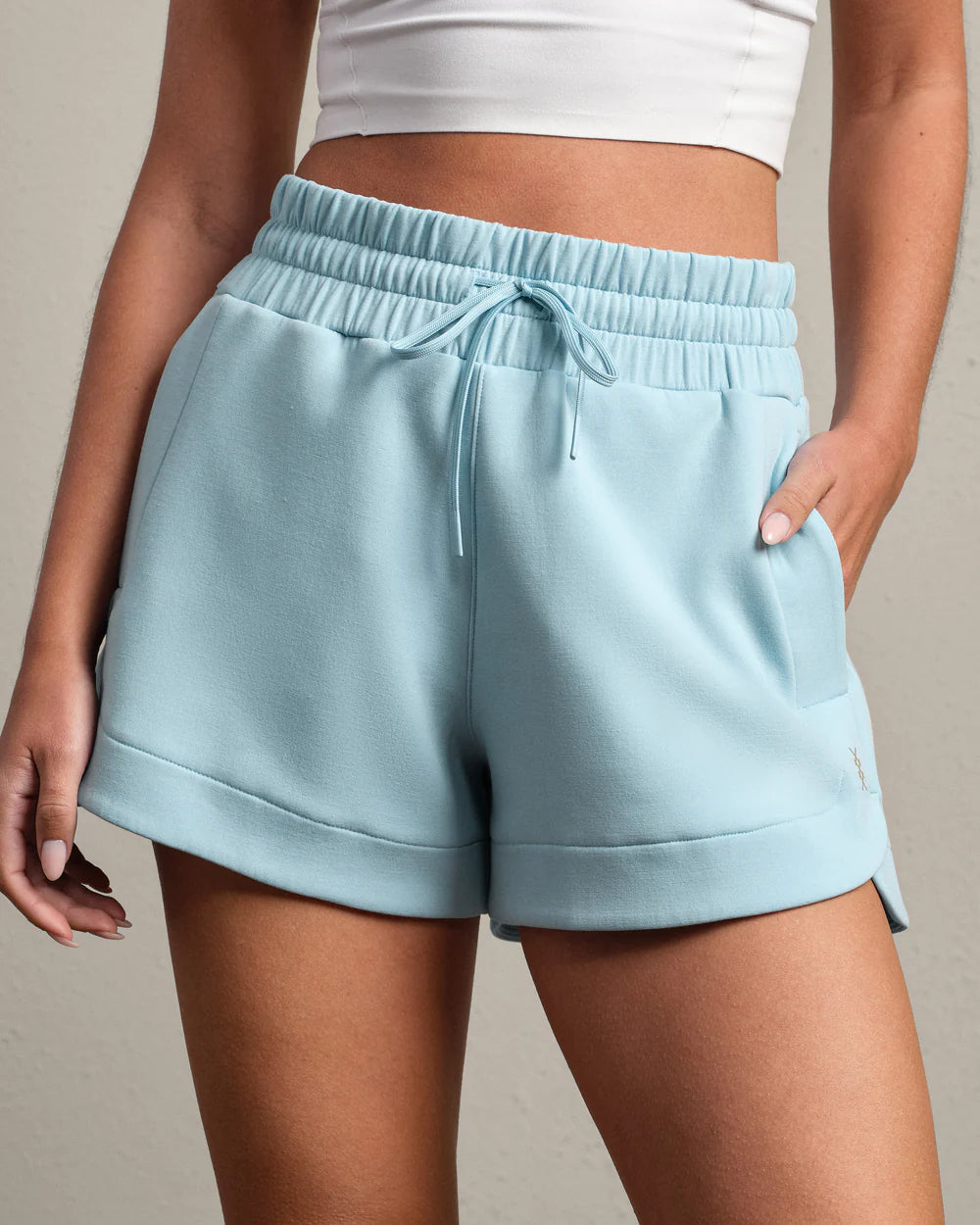 RHONE- DREAMGLOW SHORT 3” POOL BLUE