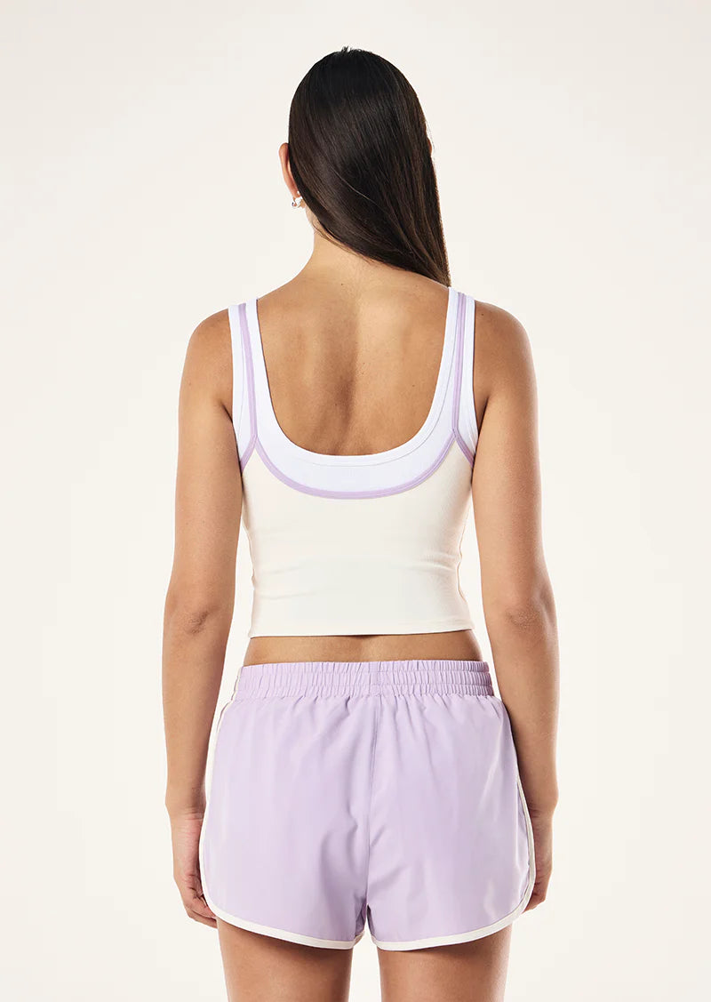PE NATION- FORWARD TANK WHISPER WHITE & VIOLET CRUSH
