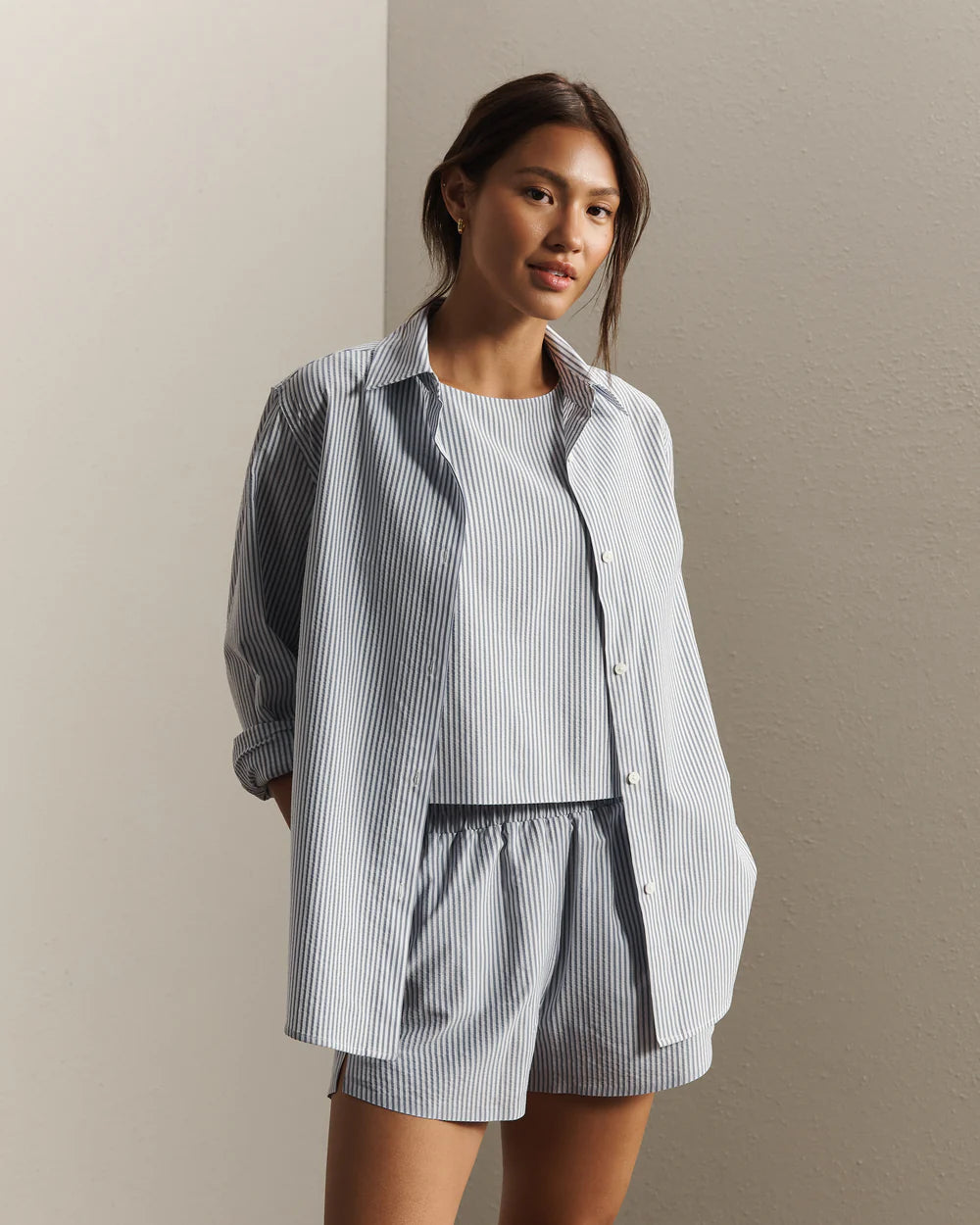 RHONE- SALTAIR OVERSIZED BUTTON UP