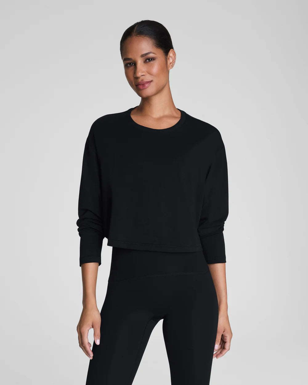 SPANX- CROPPED LONG SLEEVE TOP