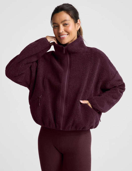 BEYOND YOGA- UNITY ZIP JACKET CABERNET