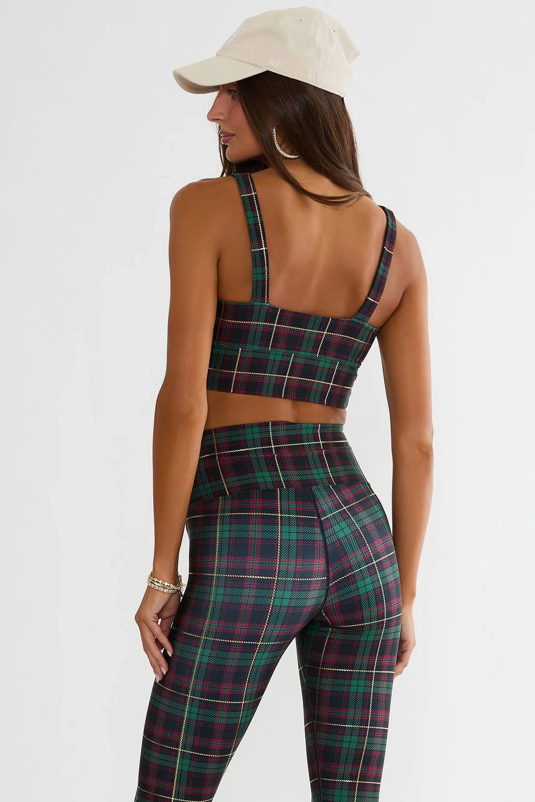 BEACH RIOT- LEAH TOP PINE HOLLOW PLAID