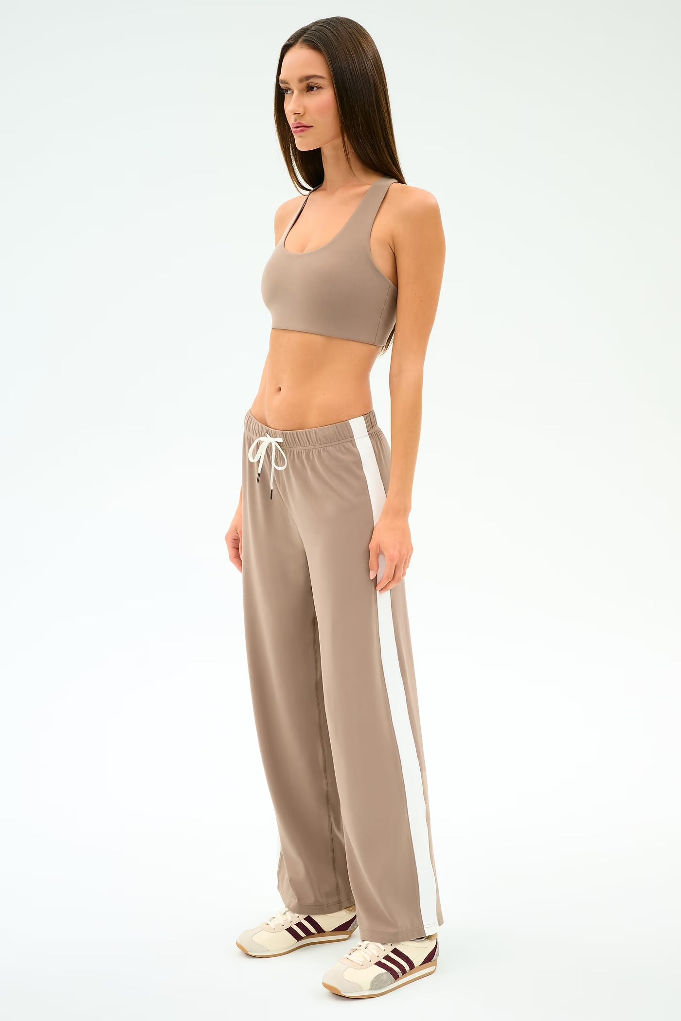 SPLITS59- WILLOW AIRWEIGHT WIDE LEG LATTE/WHITE