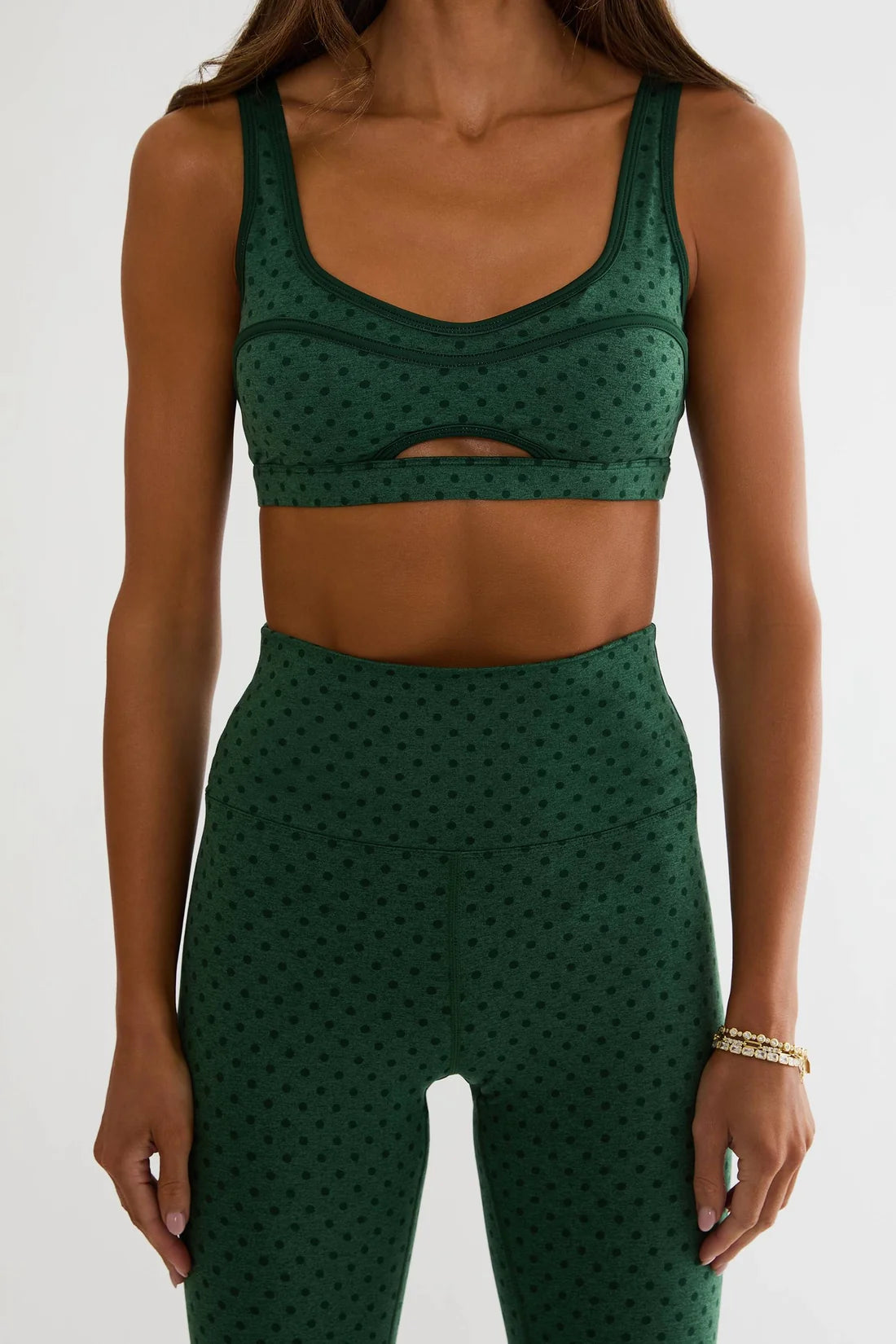 BEACH RIOT- MOXIE TOP PINE POLKA DOT