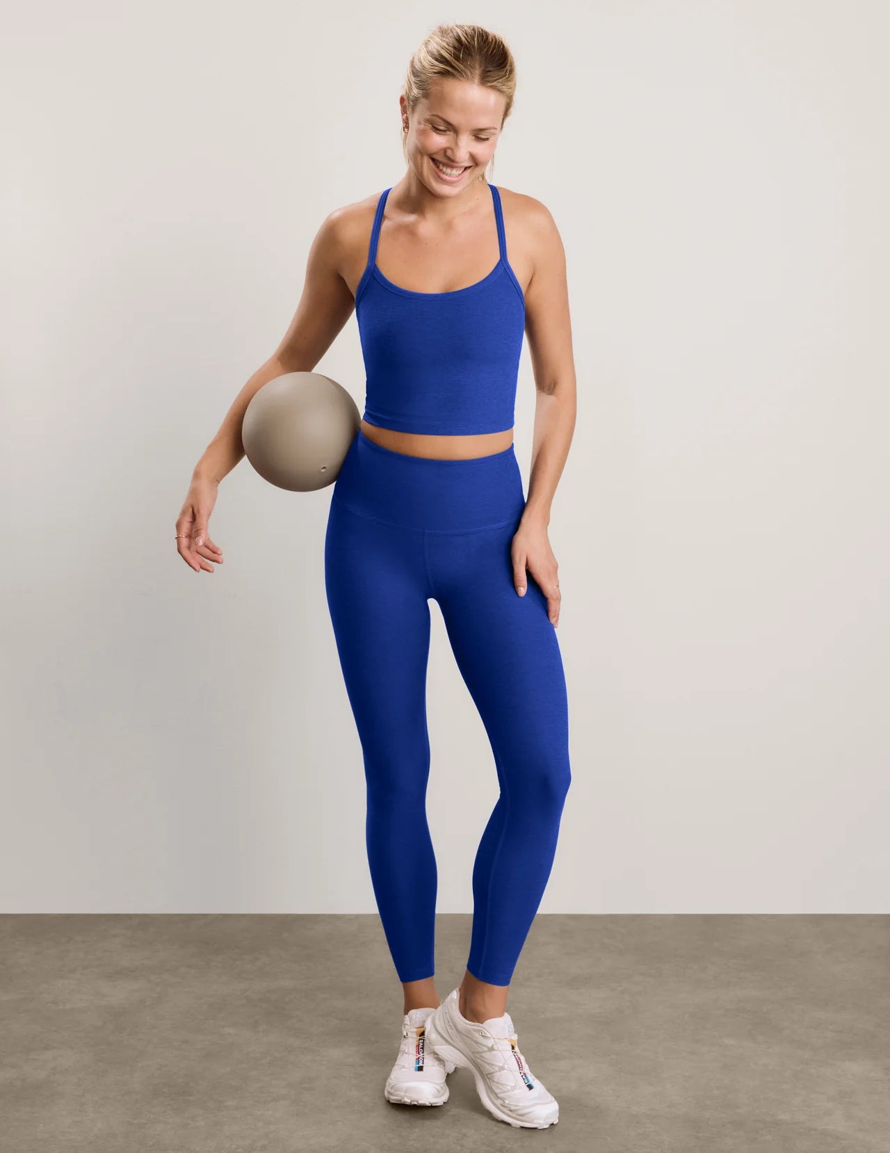 BEYOND YOGA- SPACEDYE CAUGHT IN THE MIDI HIGH WAISTED LEGGING ULTRA BLUE HEATHER