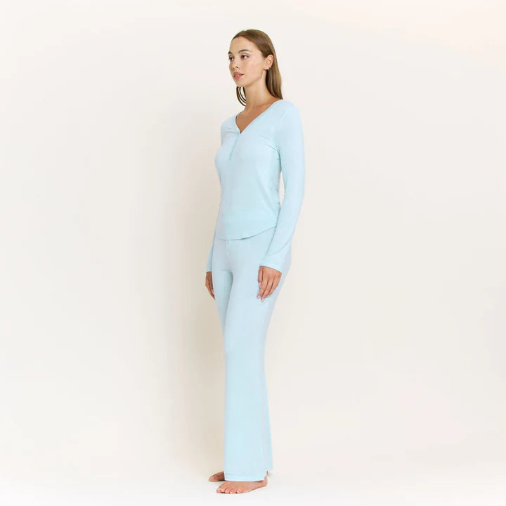 HONEYDEW- DREAMLAND LONG HENLEY SET IN FROSTY