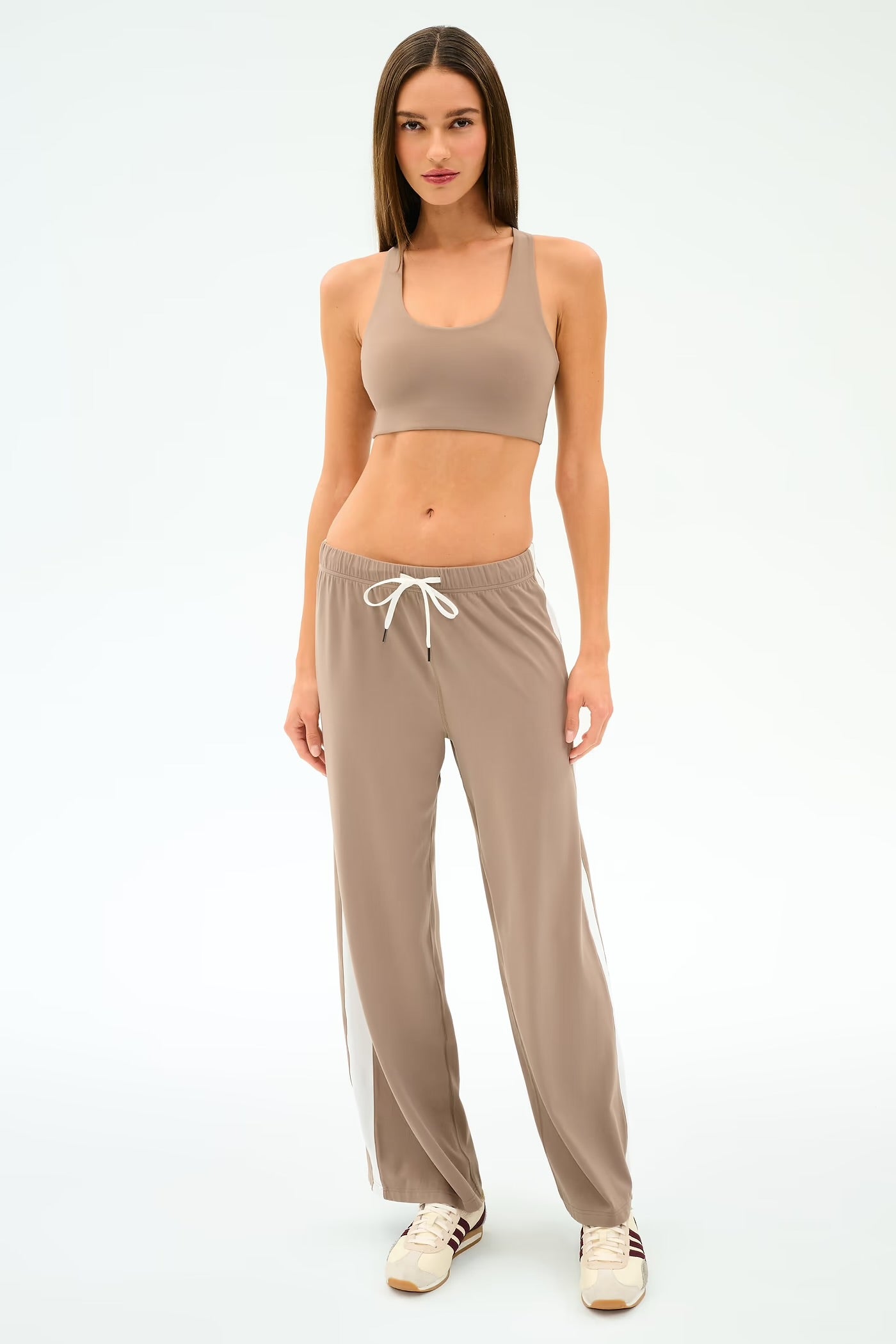 SPLITS59- WILLOW AIRWEIGHT WIDE LEG LATTE/WHITE