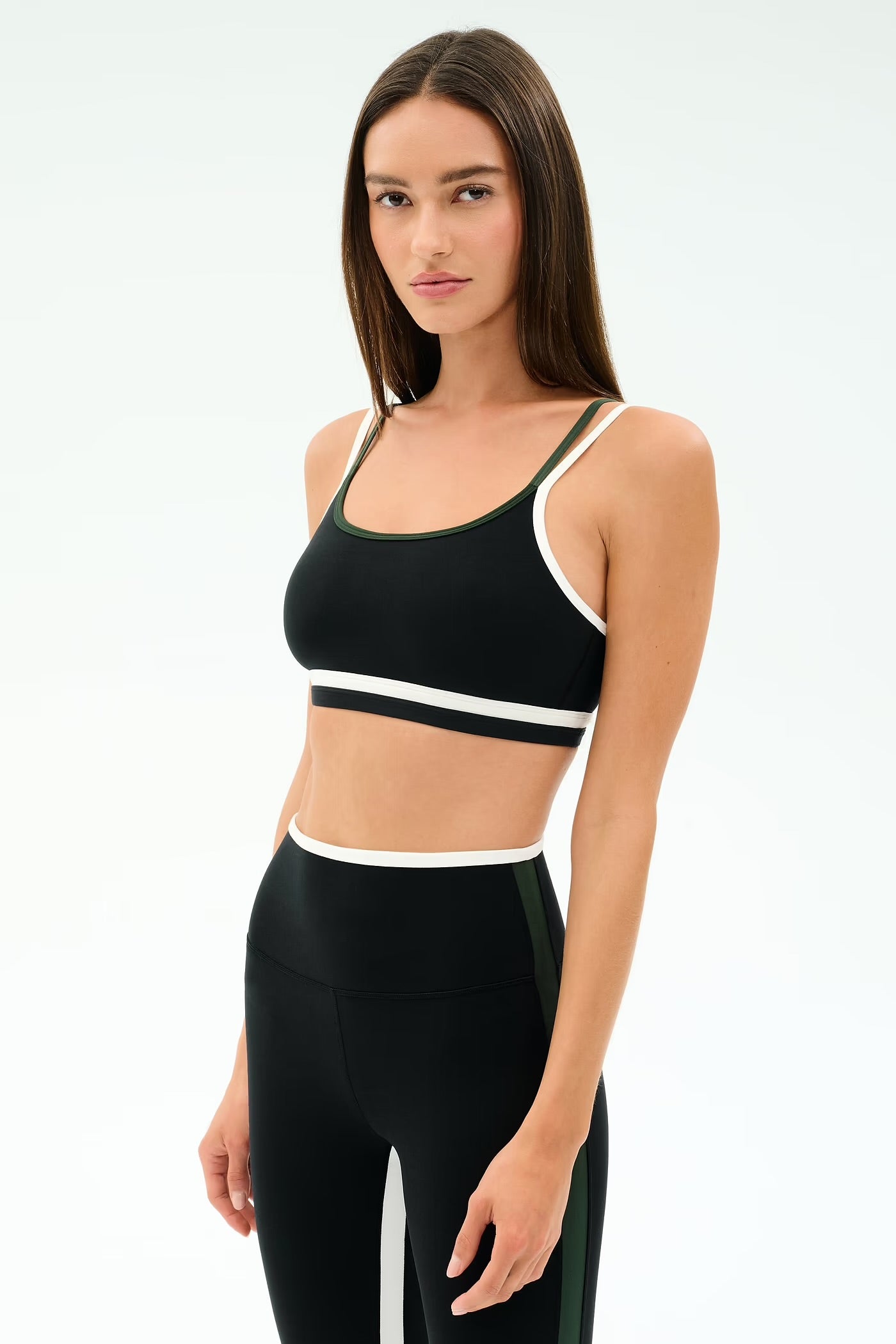 SPLITS59- EVA RIGOR DOUBLE STRAP BRA BLACK/MILITARY