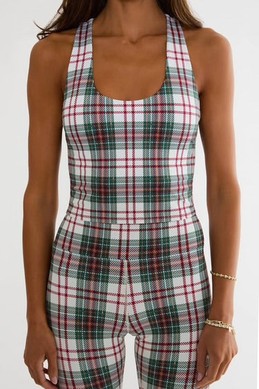 BEACH RIOT- YARA TOP FROSTED PINE PLAID