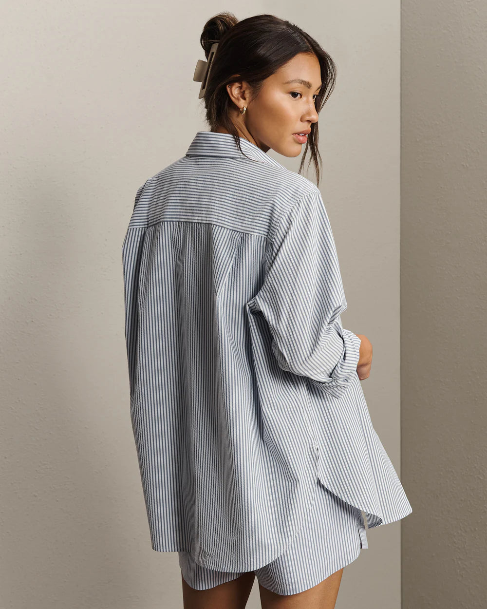 RHONE- SALTAIR OVERSIZED BUTTON UP