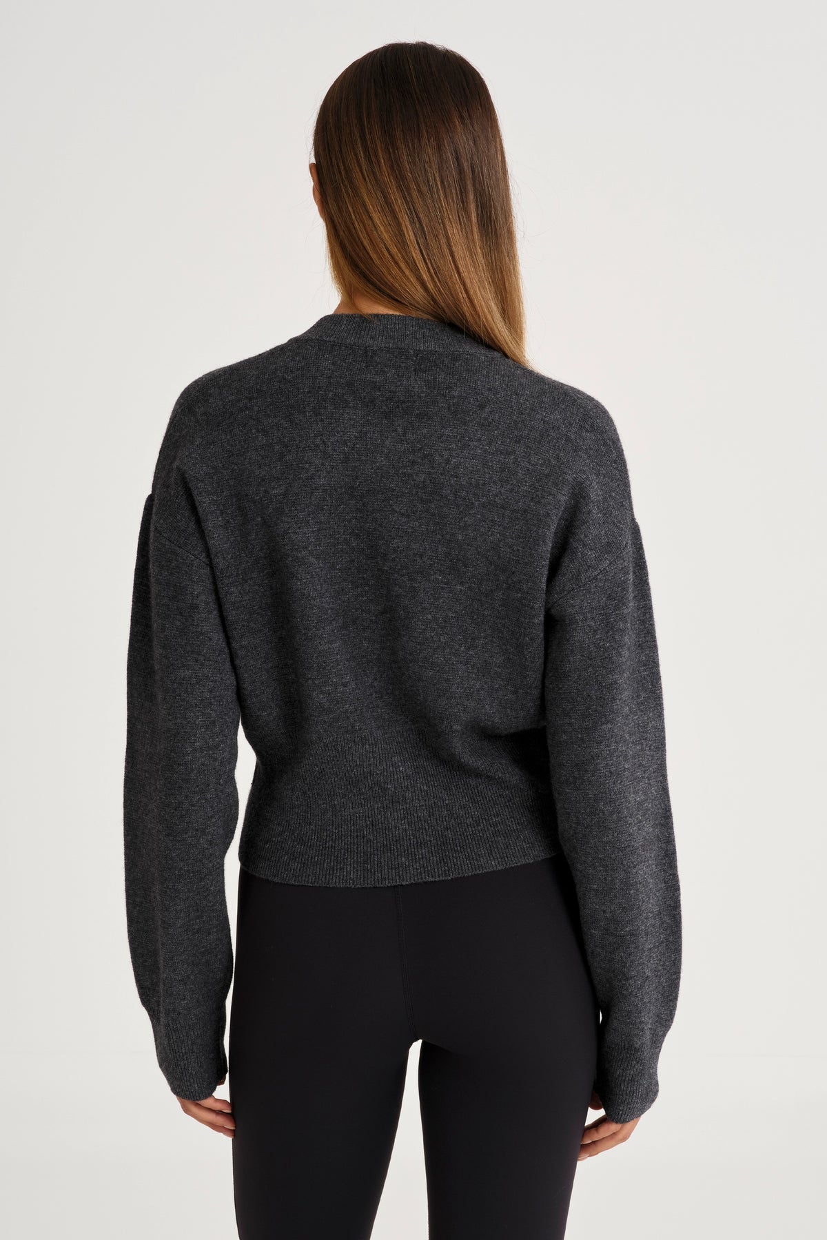 ALL FENIX- TWO WAY ZIP KNIT BOMBER CHARCOAL