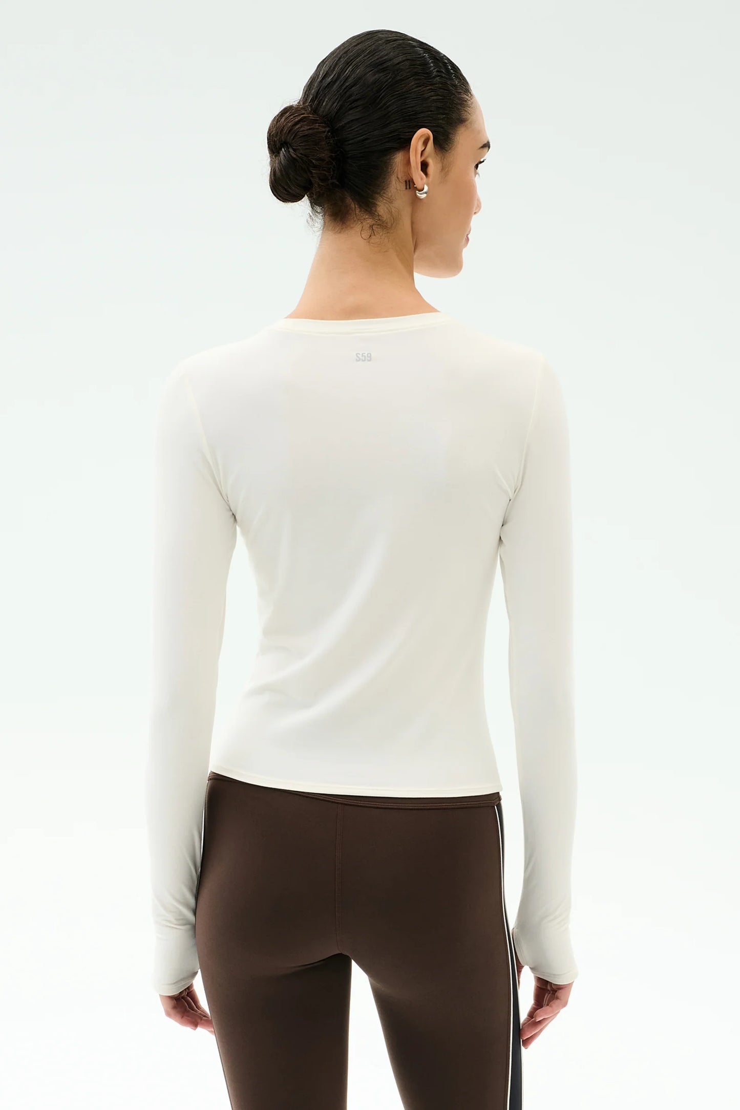 SPLITS59- AIRWEIGHT LITE LONG SLEEVE WAIST LENGTH WHITE