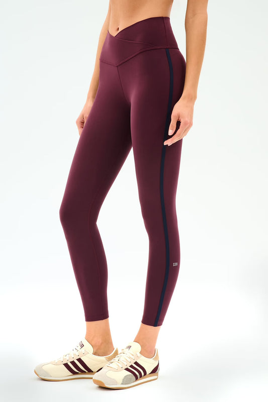 SPLITS59- MIA RIGOR 7/8 LEGGING DARK CHERRY/INDIGO