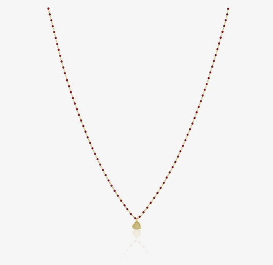 ELSA MINI HEART RED NECKLACE