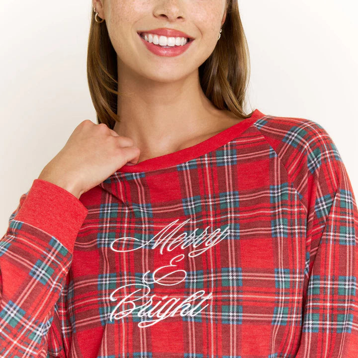 HONEYDEW- STAR SEEKER LONG SET IN SANTA PLAID