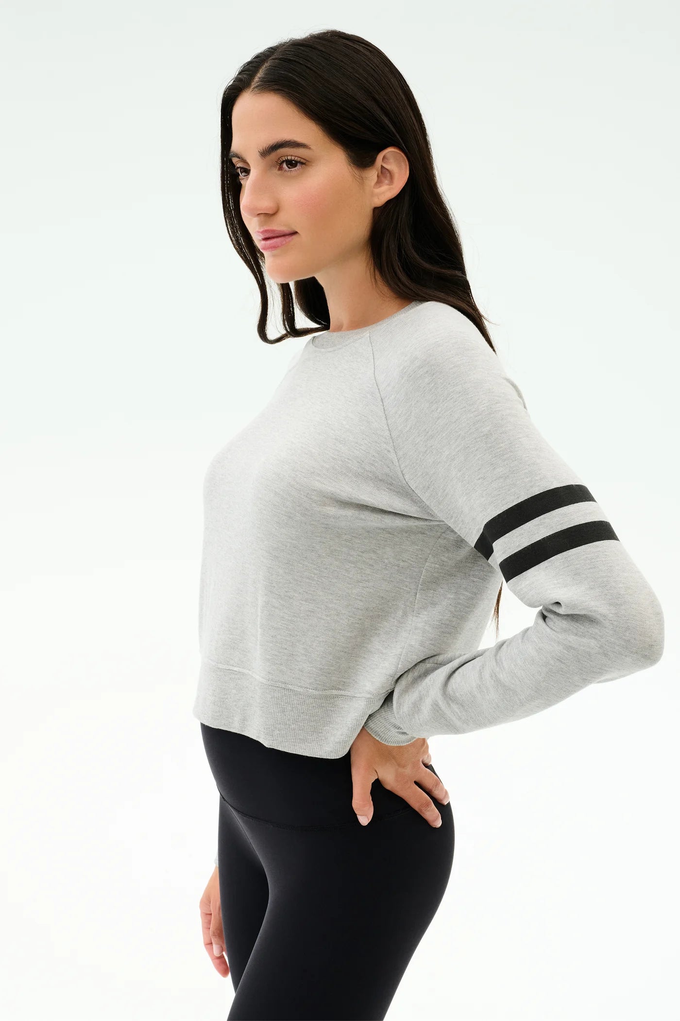 SPLITS59- BROOKS STRIPE FLEECE SWEATSHIRT