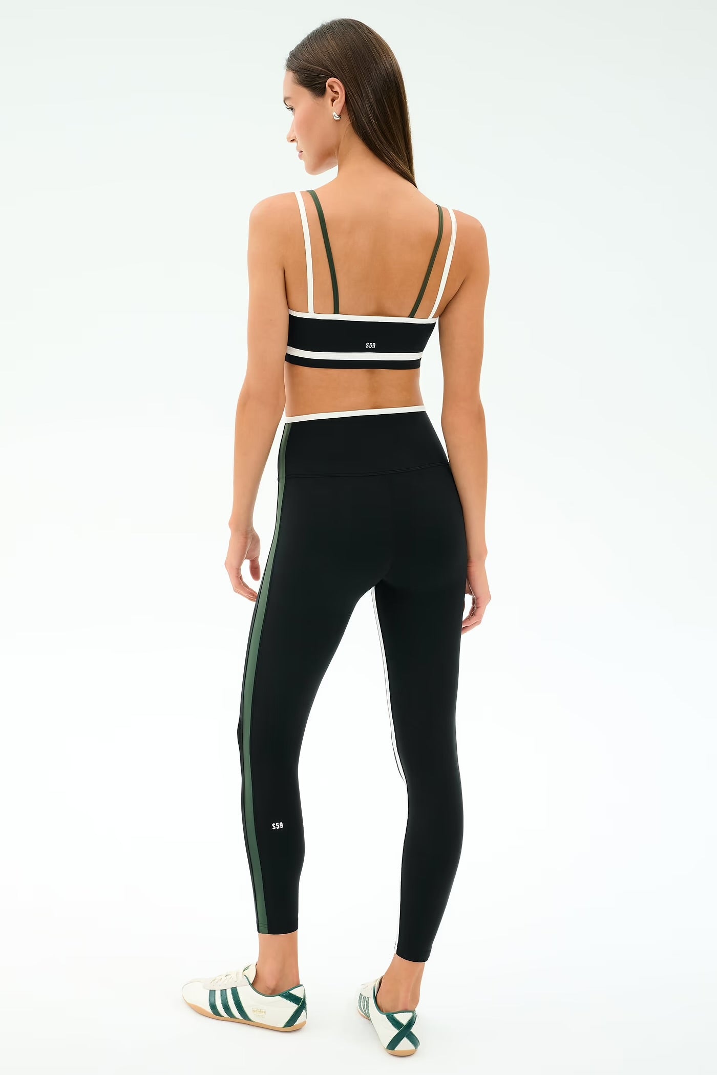 SPLITS59- EVA RIGOR DOUBLE STRAP BRA BLACK/MILITARY