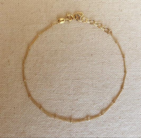 18K GOLD FILLED SATELLITE ANKLET