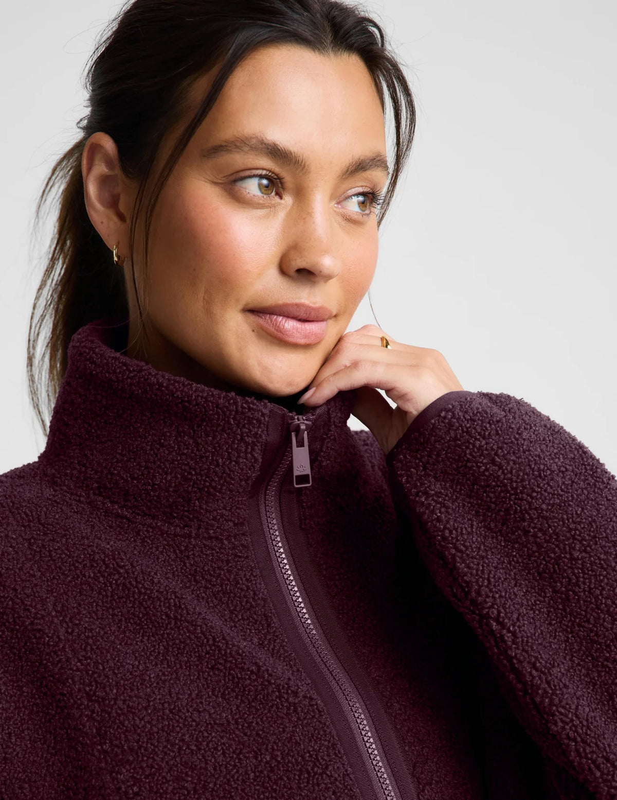 BEYOND YOGA- UNITY ZIP JACKET CABERNET
