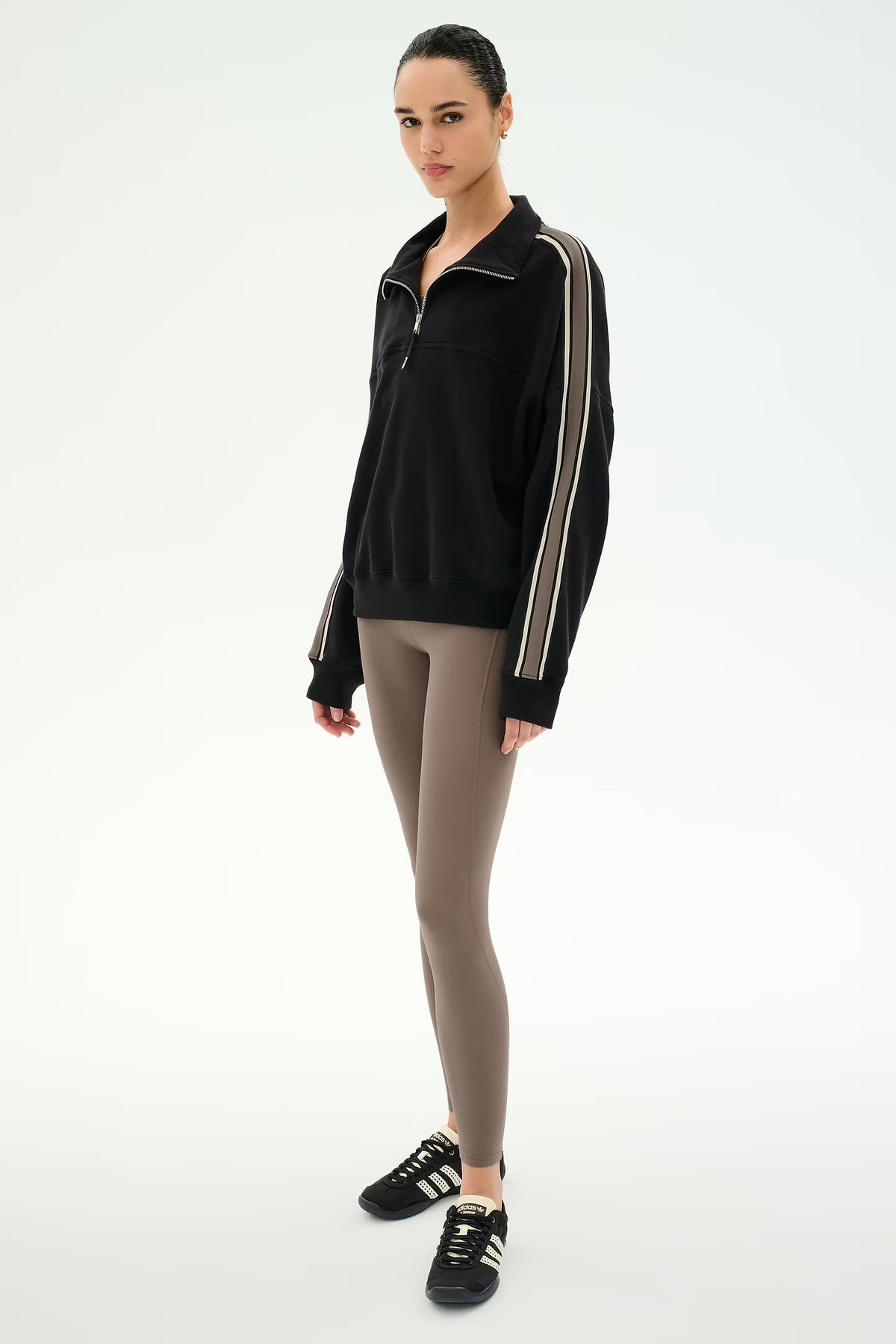 SPLITS59- GOLDIE FRENCH TERRY OVERSIZED HALF ZIP
