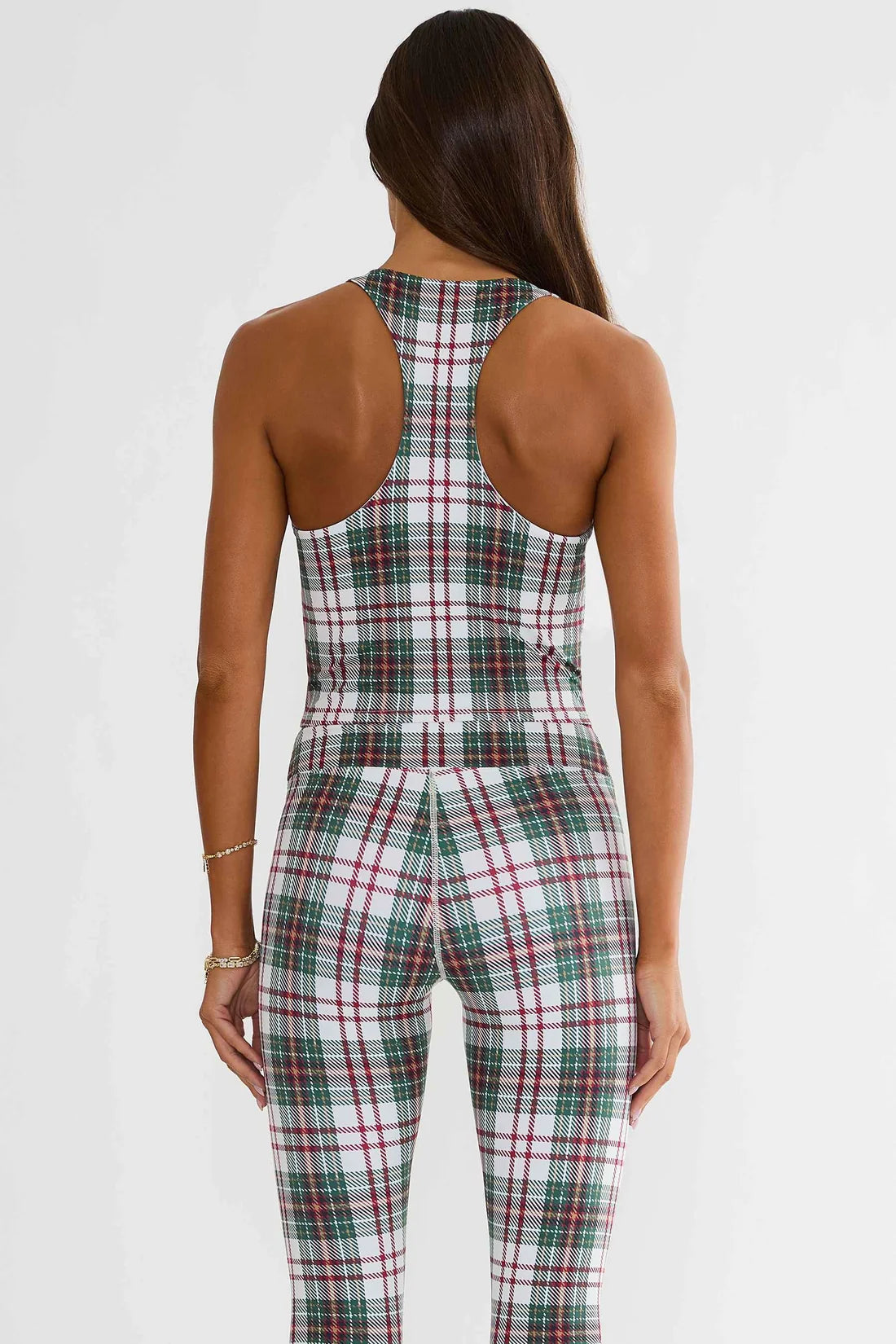 BEACH RIOT- YARA TOP FROSTED PINE PLAID