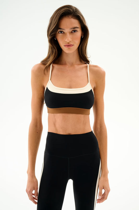 SPLITS59- SCOTTIE AIRWEIGHT BRA BLACK/CREME