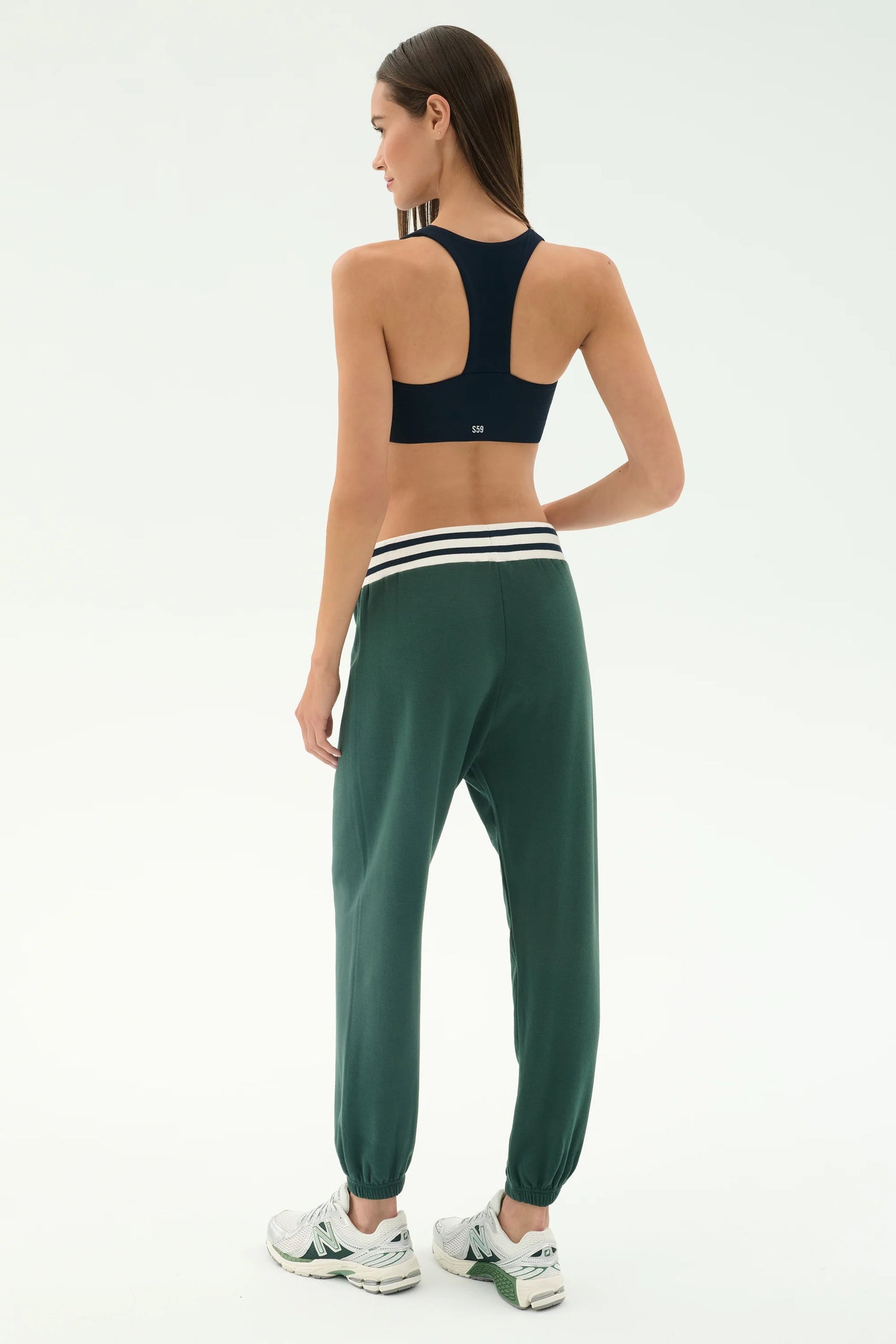 SPLITS59- ANDIE OVERSIZED FLEECE SWEATPANT W/ STRIPE