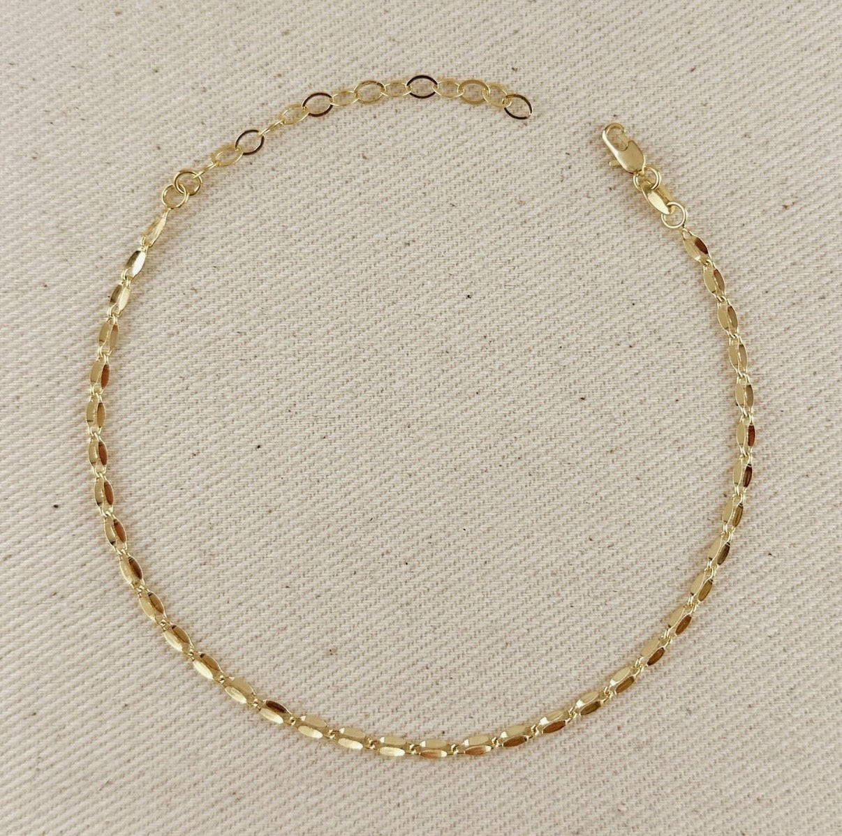 18K GOLD FILLED DETAILED CHAIN ANKLET