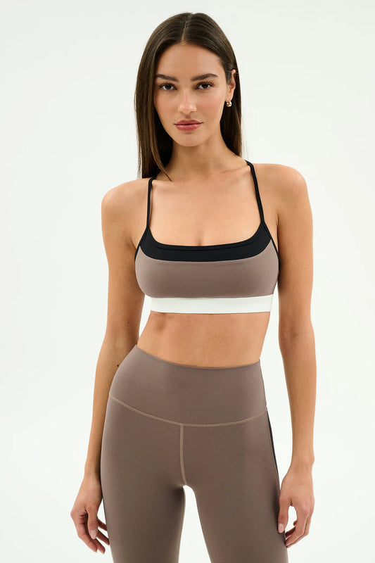 SPLITS59- SCOTTIE AIRWEIGHT BRA LENTIL/BLACK
