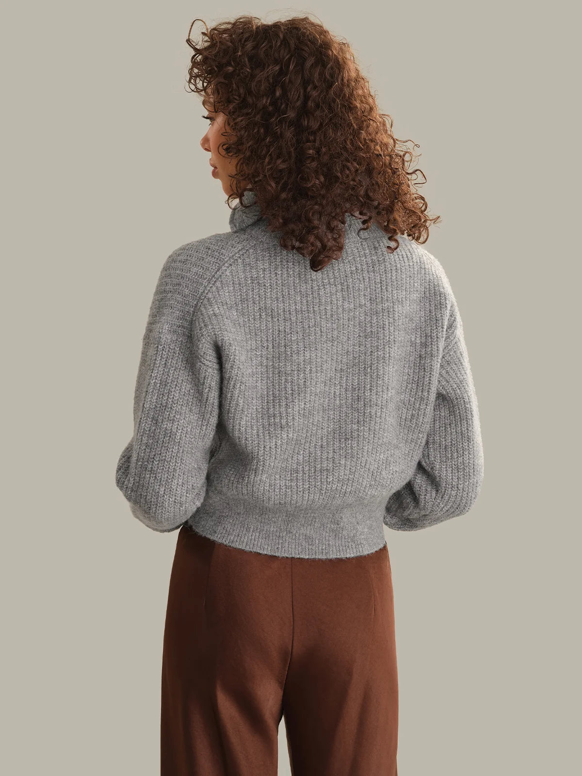 525- WESLEY CROPPED FUZZY ZIP JACKET HEATHER GRAY