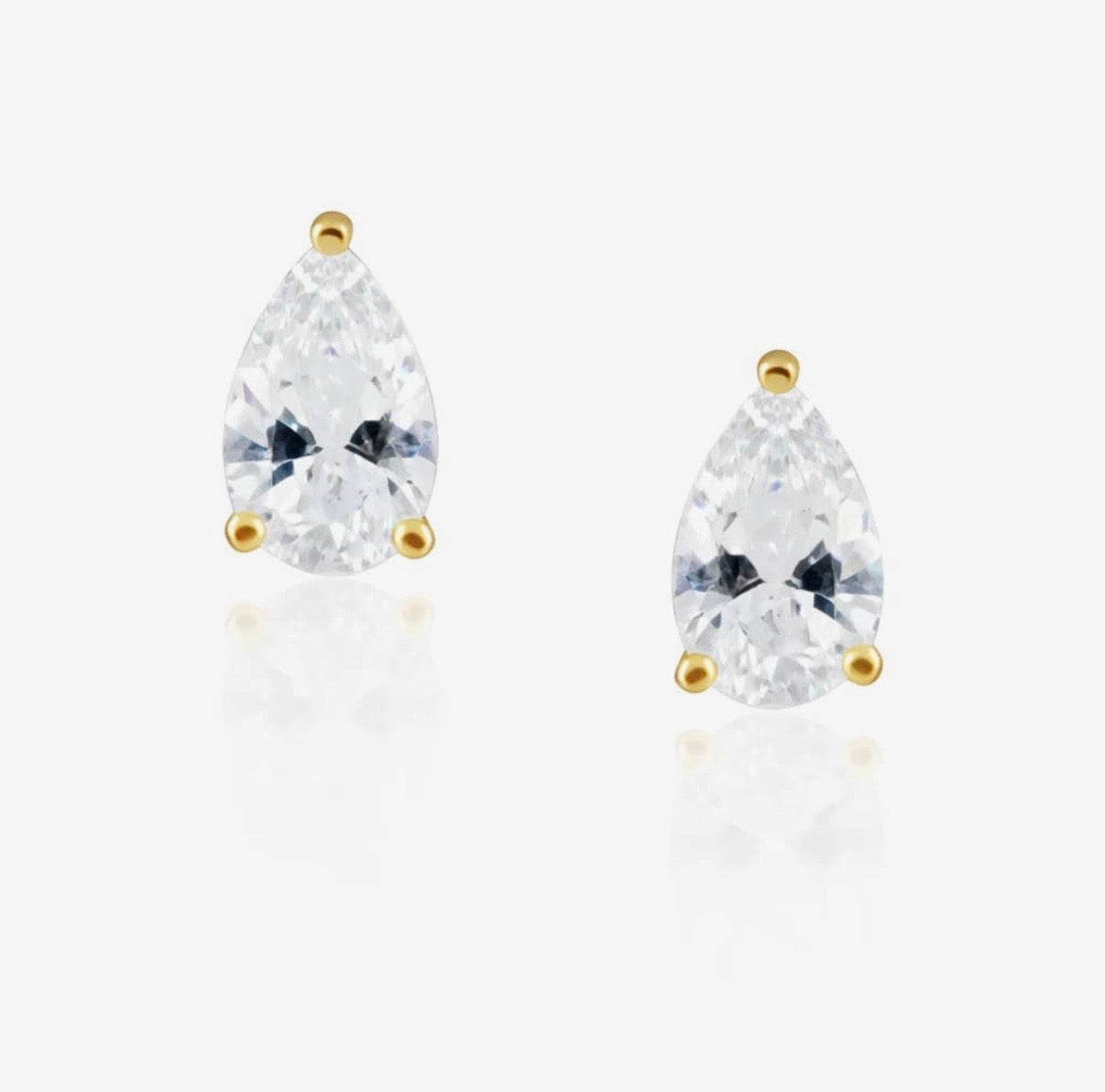 PEAR CUT STUD EARRINGS