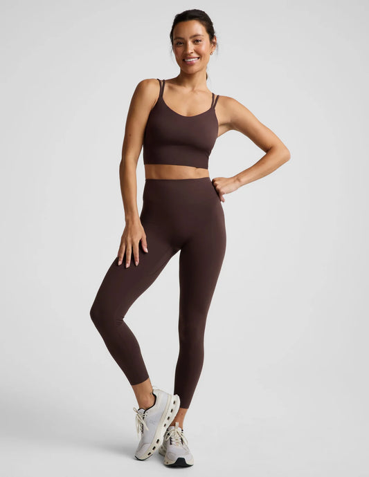 BEYOND YOGA- GLOWZONE HIGHWAISTED MIDI LEGGING COCOA PLUM