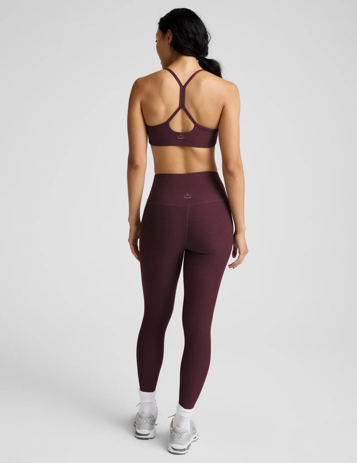 BEYOND YOGA- SPACEDYE CAUGHT IN THE MIDI HIGH WAISTED LEGGING CABERNET HEATHER