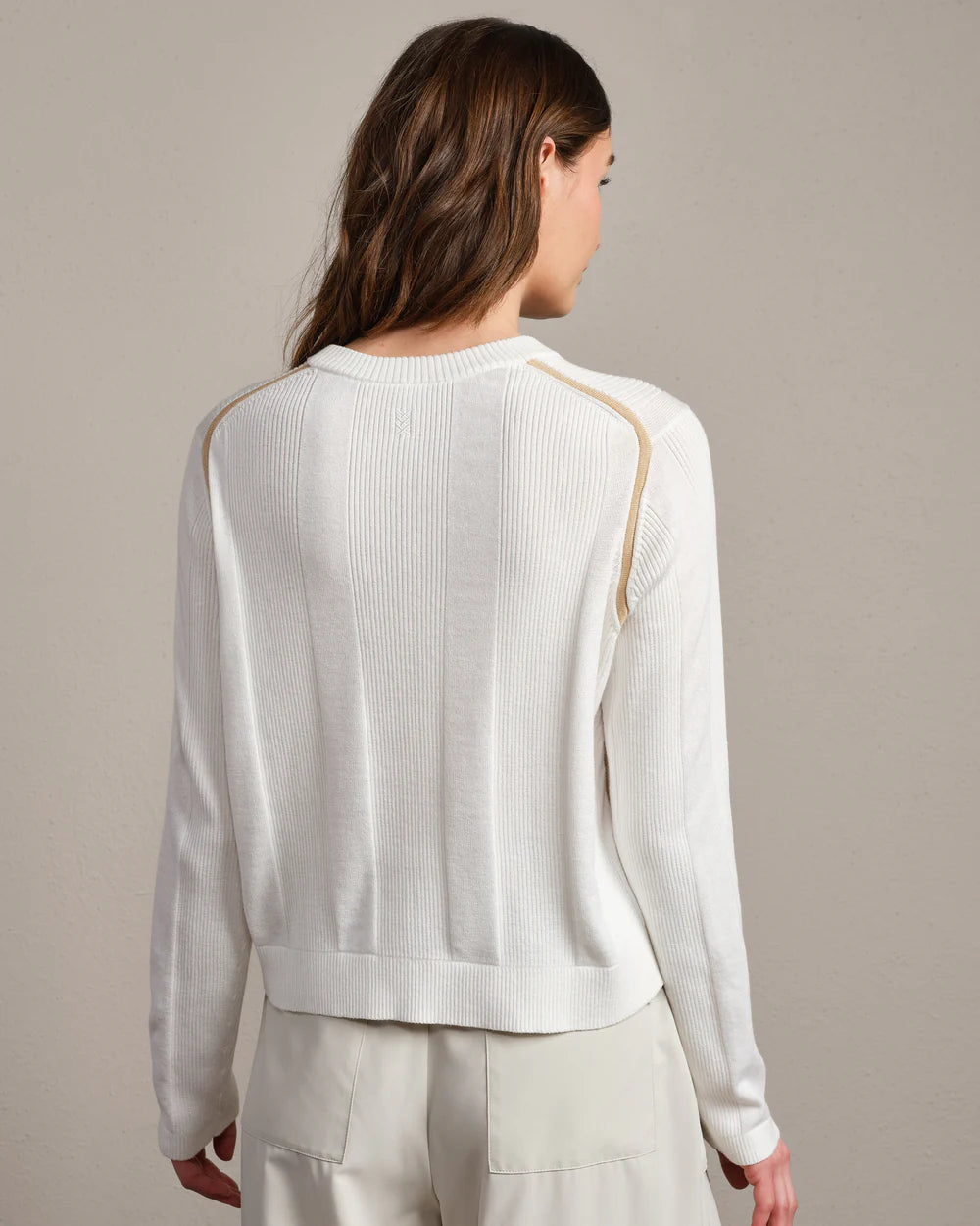 RHONE- SOMER PULLOVER SWEATER SNOW WHITE