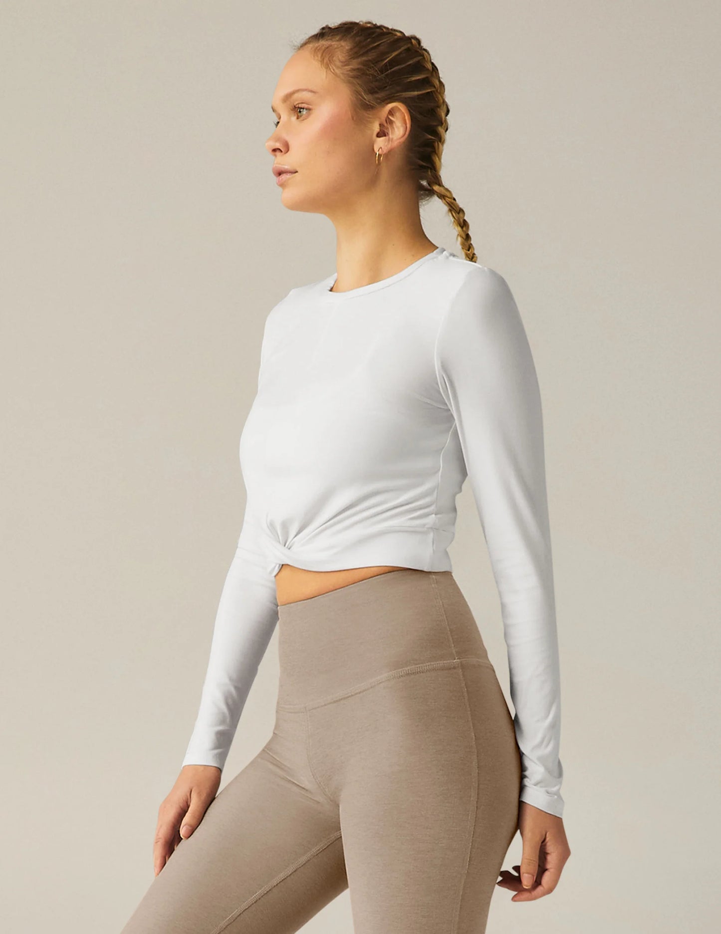 BEYOND YOGA- CROPPED LONG SLEEVE