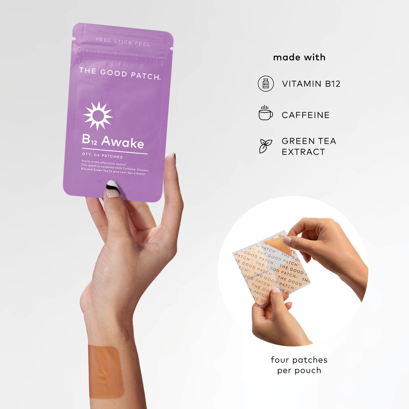 THE GOOD PATCH- B12 AWAKE PLANT-BASED WELLNESS PATCH