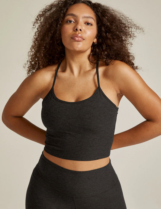 BEYOND YOGA- SPACEDYE SLIM RACERBACK CROPPED TANK