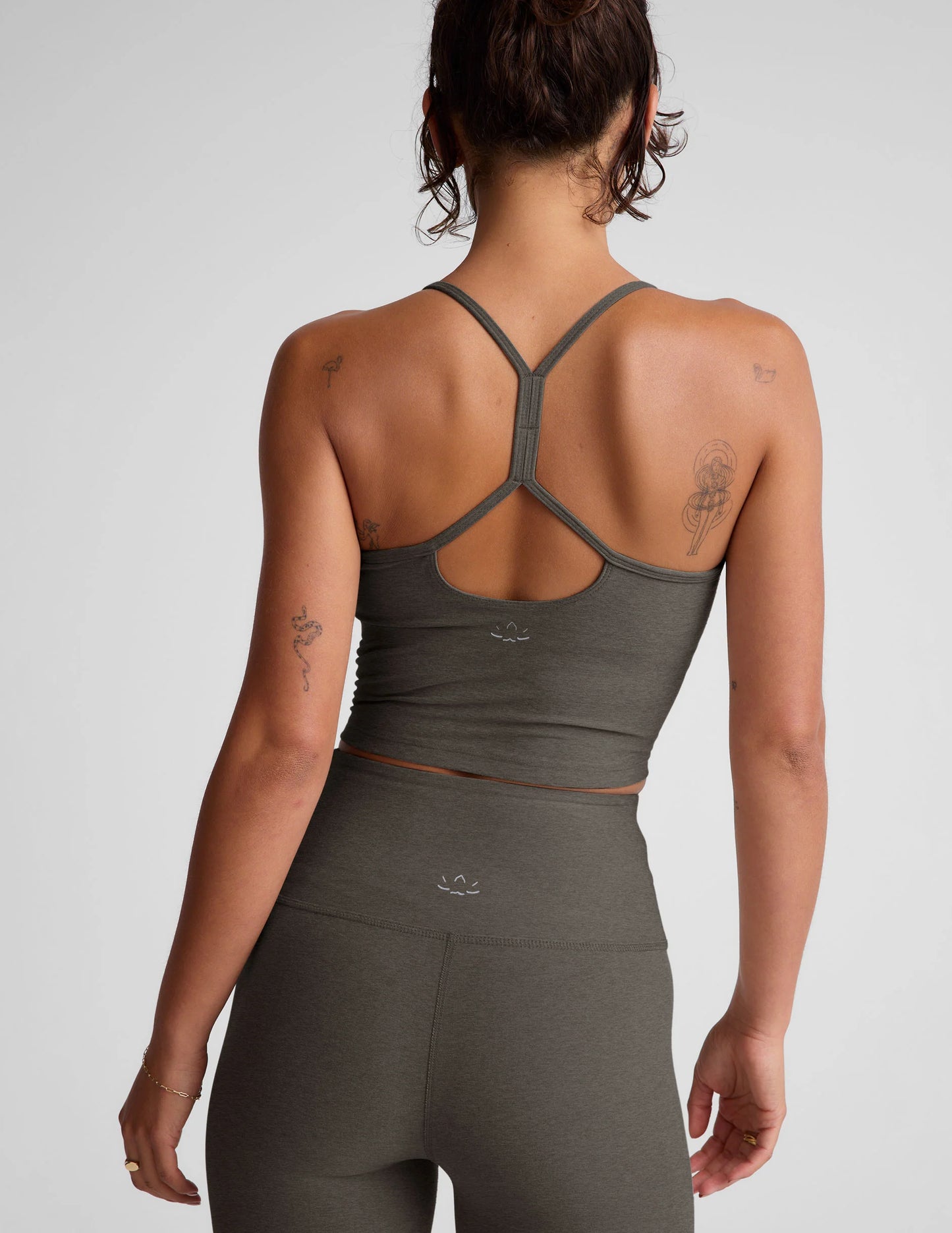 BEYONG YOGA- SPACEDYE SLIM RACERBACK CROPPED TANK