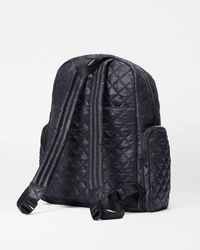 MZ WALLACE- BLACK POCKET METRO QUILTED BACKPACK