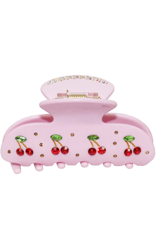 EMI JAY- PINK CLIP WITH CHERRIES