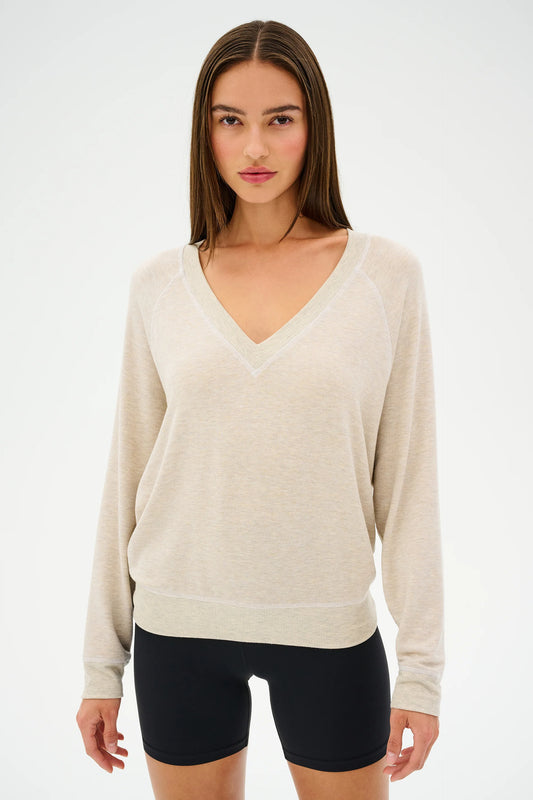 SPLITS59- BENNIE FLEECE V-NECK SWEATSHIRT