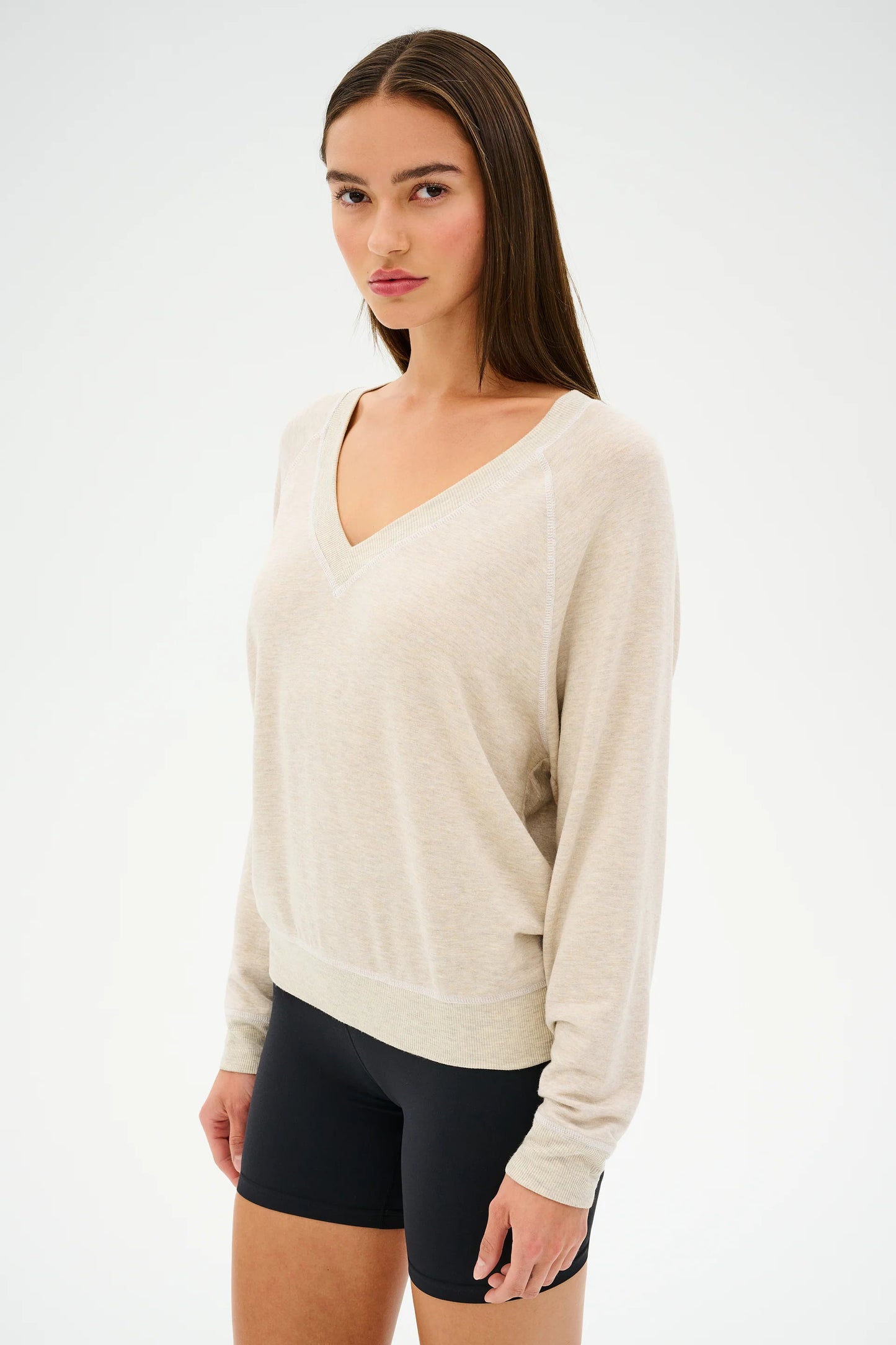 SPLITS59- BENNIE FLEECE V-NECK SWEATSHIRT