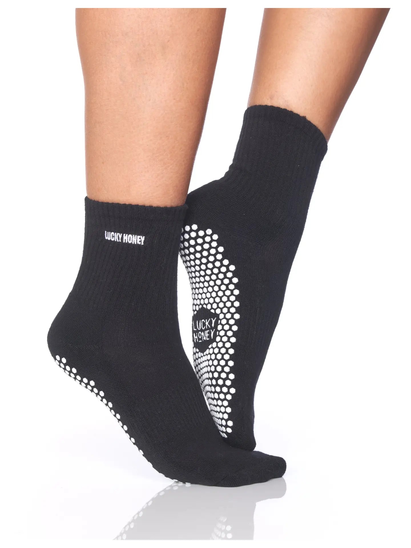 LUCKY HONEY- THE CORE SOCK-BLACK